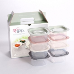 올 뉴 쿡플러스 4호 전자렌지용 보관용기 8종 16P // 무료스티커작업