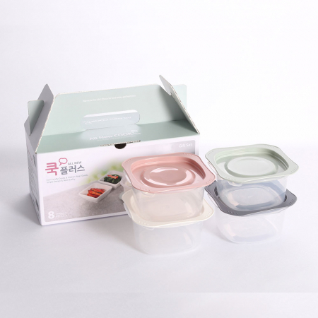 올 뉴 쿡플러스 2호 전자렌지용 밀폐용기 4종 8P // 무료스티커작업 #2