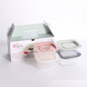 올 뉴 쿡플러스 2호 전자렌지용 밀폐용기 4종 8P // 무료스티커작업