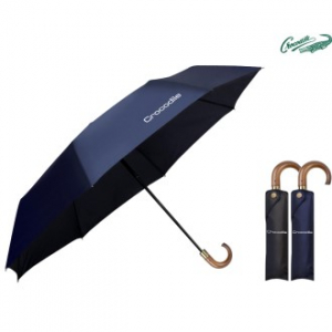 크로커다일 우드 곡자 완전자동 3단우산