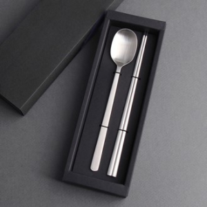 실버 스퀘어 수저 1P (수저인쇄무료)