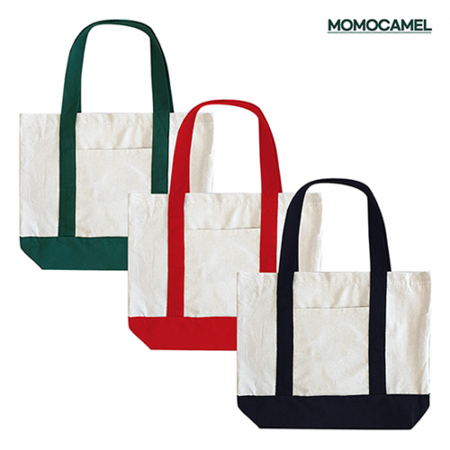 모모카멜 HE23 투톤 컬러 포켓 에코백 #2