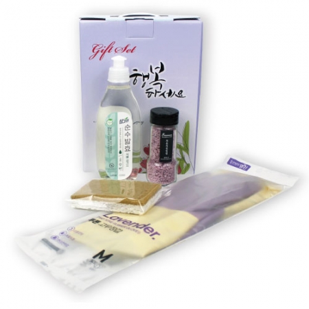 참그린 주방세제 + 복분자 천일염 + 고무장갑  + 코코넛 수세미 4종 케이스 선택 #2