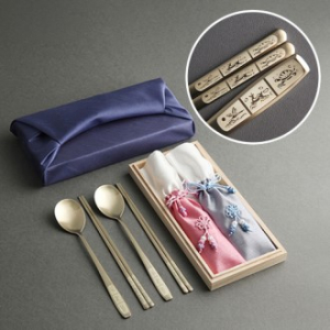 십장생골드 수저 2P 홑보자기 포장