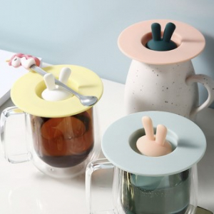 리빙이지 큐티래빗 실리콘 컵뚜껑 덮개 컵커버