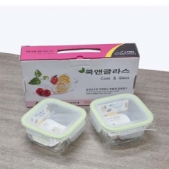 쿡앤글라스 유리 밀폐용기 고급형 선물용세트