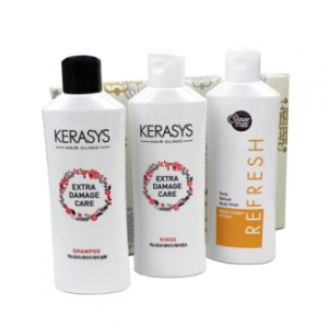 캐라시스 샴푸 + 케라시스 린스 + 샤워메이트 바디워시 3종세트 포장지 포장