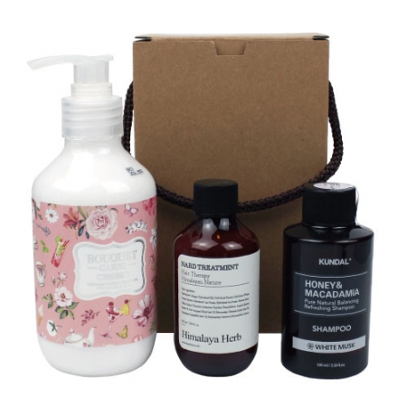 부케가르니 핸드크림 펌핑형 290ml + NARD(나드) 트리트먼트 + 쿤달 샴푸 3종세트 #2