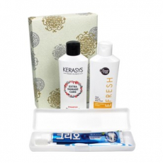케라시스 샴푸 180ml + 샤워메이트 바디워시 180ml + 크리오 휴대용 치약 칫솔 세트 포장지포함