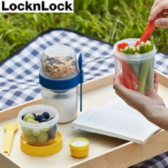 락앤락 강력 밀폐 TO GO 투웨이 용기 222 보틀 타입 870ml 블루, 옐로