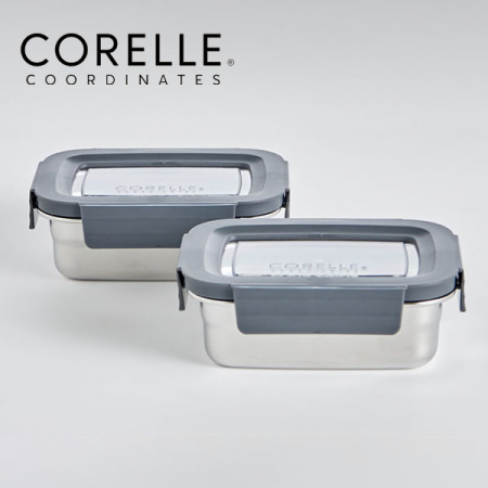 코렐 코디네이츠 304스텐 밀폐용기 직사각 2종 #2