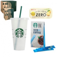 스타벅스 리유저블컵 벤티 아이스커피 제로레몬캔디 기프트박스 기프트로고세트