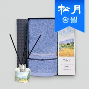 프리미엄 디퓨져 수건 답례품 명화C(디퓨져 120ml1+루시아1) 선물세트 단체선물 기념선물