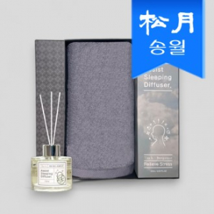 프리미엄 디퓨져 수건 답례품 수면A(디퓨져 120ml 1+뉴컬러무지 타올 1) 선물세트 단체선물 기념선물