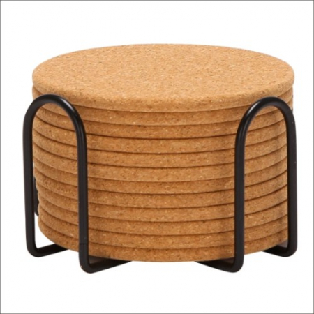 에코 코르크 컵받침, 콜크 칼라 컵받침, 원목 컵받침 #4