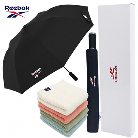 리복 2단자동 친환경 어스 우산 + 160g 면사타올 세트 #2