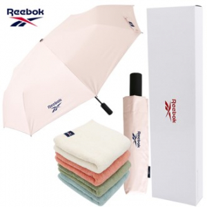 리복 3단60 완전자동 암막 우산 + 160g 면사타올 세트