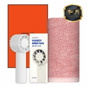 송월 40수 180g 코마 타올 + 핸드 선풍기 구성세트