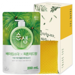 애경 순샘 피톤 치드 리필 주방세제 1p, 망사수세미 세트