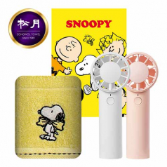 스누피 왕리본36 고리타올 + 핸드 선풍기 구성세트