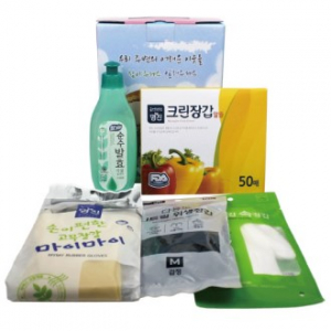어려운이웃 참그린 주방세제+ 크린장갑 + 고무장갑 + 위생장갑 + 속장갑 5종 케이스 변경 가능