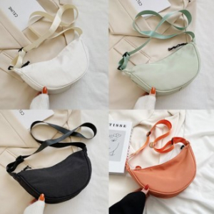 B029 베이직 반달 크로스백 캐주얼 패션 무지 가방 인쇄 답례품