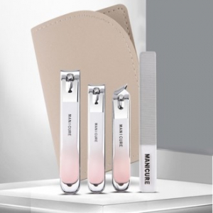 가죽(PU) 파우치 손톱깎이 4종 세트