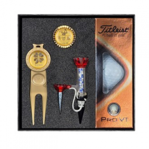 골프용품 기프트세트 잔디보수기(금지) 골프자석티 클립볼마커 소형금지 골프공(별도)