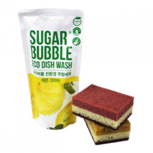 슈가버블 주방세제 + 양면 떡수세미 3종 세트