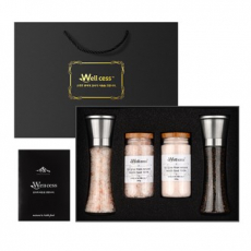 웰세스 WG-244SP 히말라야핑크솔트 히말라야핑크소금 히말라야솔트 블랙페퍼 통후추 그라인더 리필소금 리필솔트 명절선물 기념품 답례품 근로자의날 창립기념 소금선물세트