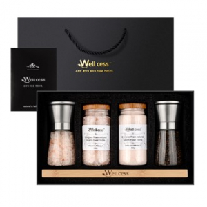 웰세스 WG-205SP 히말라야핑크솔트 히말라야핑크소금 히말라야솔트 블랙페퍼 통후추 그라인더 리필소금 명절선물 추석선물 기념품 답례품 근로자의날 창립기념 소금선물세트