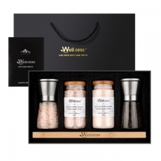 웰세스 WG-205SP 히말라야핑크솔트 히말라야핑크소금 히말라야솔트 블랙페퍼 통후추 그라인더 리필소금 리필솔트 명절선물 기념품 답례품 근로자의날 창립기념 소금선물세트