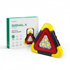 모작 시그널 X 차량용 LED 안전삼각대, 차량 LED 경고 비상등 손잡이 각도조절[MS]