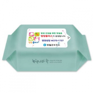 녹색나라 민트그린 물티슈(50매) 라벨형