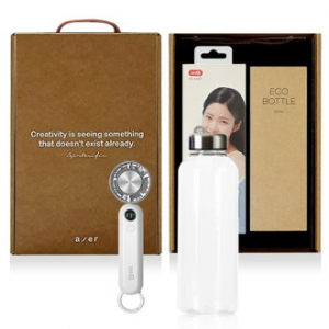 레스쁘리 고급 선풍기세트 F, 지니큐 미니 선풍기+밀크보틀 스텐 530ml