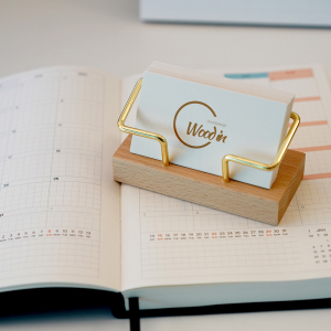 우드인 원목 프레임 사각 명함꽂이 우드