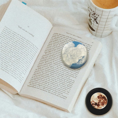 르웨이 풀컬러 크리스탈 유리 문진 돔형 80m