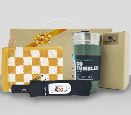 스탠리 고진공 텀블러 세트 암막 완자동 우산 체스 핸드 타올 수건 고급케이스포함 #3