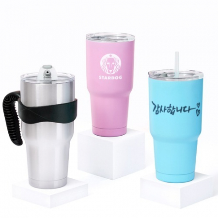 판촉머그 304스텐 이중텀블러 900ml(핸들옵션) #2