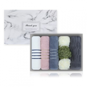 포레스트 르블랑 선물세트 호텔타올 30수 150g 3장 + 샤워볼 3개 + 면 발매트 1장