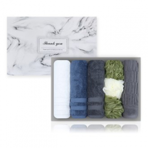 포레스트 르블랑 선물세트 30수 타올 200g 3매 + 샤워볼 3개 + 면 발매트 1장