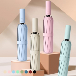 포유렐라 튼튼한 20K 파스텔 3단 암막 접이식 휴대용 자동우산