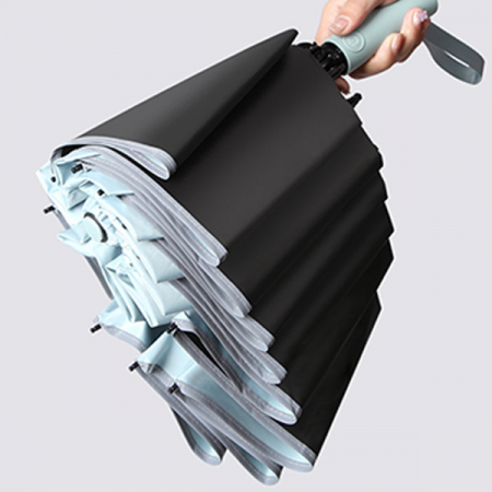 포유렐라 튼튼한 24k 거꾸로 휴대용 3단 암막 접이식 휴대용 자동우산 #4