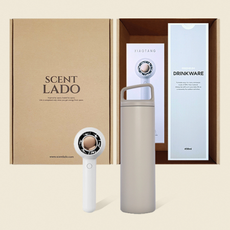 센트라도 미니링 핸디선풍기+타임 핸들텀블러세트 #4