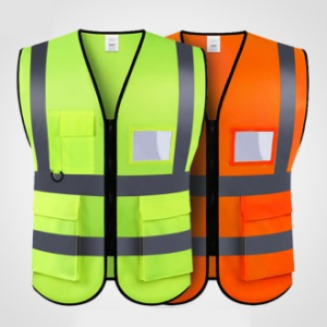 M046 멀티 포켓 반사띠 작업조끼 인쇄