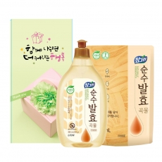 라이온 참그린 순수 발효 곡물 주방세제 용기리필 세트