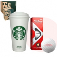 스타벅스 리유저블컵 그란데  타이틀리스트골프공 3구 기프트박스 선물세트