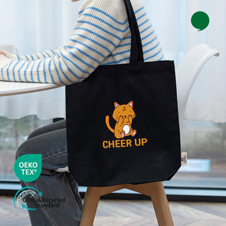 오코텍스 리사이클 스탠다드 에코백 중형 블랙 35cm x 37cm x 10cm #3