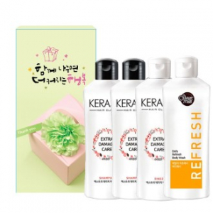 애경 휴대용 케라시스 샴푸 + 케라시스 린스 + 샤워메이트 망고 바디워시 세트