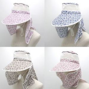 M049 농촌 모내기 햇빛가리개 꽃무늬 농사 작업모자